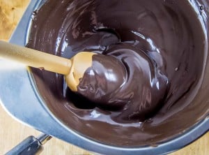 Delicious melty dark chocolate for dipping