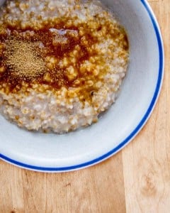 Foolproof Easy Overnight Sous Vide Steel Cut Oats with brown sugar!