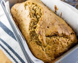 Nevis Banana Bread with coconut and dark rum